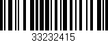 Código de barras (EAN, GTIN, SKU, ISBN): '33232415'