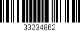 Código de barras (EAN, GTIN, SKU, ISBN): '33234862'
