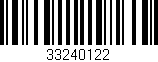 Código de barras (EAN, GTIN, SKU, ISBN): '33240122'