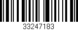 Código de barras (EAN, GTIN, SKU, ISBN): '33247183'