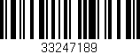 Código de barras (EAN, GTIN, SKU, ISBN): '33247189'