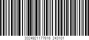Código de barras (EAN, GTIN, SKU, ISBN): '3324921177816/243101'