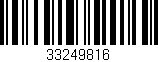 Código de barras (EAN, GTIN, SKU, ISBN): '33249816'