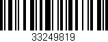 Código de barras (EAN, GTIN, SKU, ISBN): '33249819'