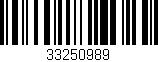 Código de barras (EAN, GTIN, SKU, ISBN): '33250989'