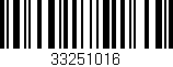 Código de barras (EAN, GTIN, SKU, ISBN): '33251016'