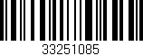 Código de barras (EAN, GTIN, SKU, ISBN): '33251085'