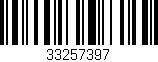 Código de barras (EAN, GTIN, SKU, ISBN): '33257397'