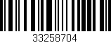 Código de barras (EAN, GTIN, SKU, ISBN): '33258704'