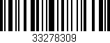Código de barras (EAN, GTIN, SKU, ISBN): '33278309'