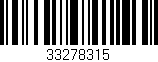 Código de barras (EAN, GTIN, SKU, ISBN): '33278315'
