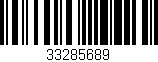 Código de barras (EAN, GTIN, SKU, ISBN): '33285689'