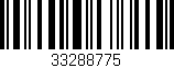 Código de barras (EAN, GTIN, SKU, ISBN): '33288775'