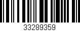 Código de barras (EAN, GTIN, SKU, ISBN): '33289359'