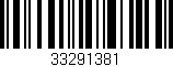 Código de barras (EAN, GTIN, SKU, ISBN): '33291381'