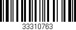 Código de barras (EAN, GTIN, SKU, ISBN): '33310763'