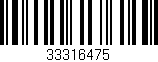 Código de barras (EAN, GTIN, SKU, ISBN): '33316475'