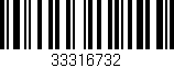 Código de barras (EAN, GTIN, SKU, ISBN): '33316732'