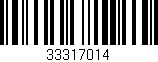 Código de barras (EAN, GTIN, SKU, ISBN): '33317014'