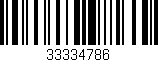 Código de barras (EAN, GTIN, SKU, ISBN): '33334786'