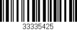 Código de barras (EAN, GTIN, SKU, ISBN): '33335425'
