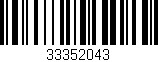 Código de barras (EAN, GTIN, SKU, ISBN): '33352043'