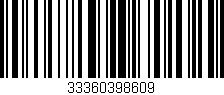 Código de barras (EAN, GTIN, SKU, ISBN): '33360398609'