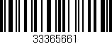 Código de barras (EAN, GTIN, SKU, ISBN): '33365661'