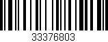 Código de barras (EAN, GTIN, SKU, ISBN): '33376803'