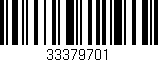Código de barras (EAN, GTIN, SKU, ISBN): '33379701'