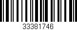 Código de barras (EAN, GTIN, SKU, ISBN): '33381746'