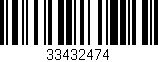 Código de barras (EAN, GTIN, SKU, ISBN): '33432474'