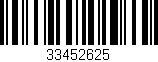 Código de barras (EAN, GTIN, SKU, ISBN): '33452625'