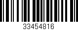 Código de barras (EAN, GTIN, SKU, ISBN): '33454816'