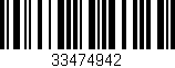 Código de barras (EAN, GTIN, SKU, ISBN): '33474942'