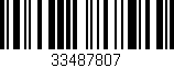 Código de barras (EAN, GTIN, SKU, ISBN): '33487807'