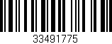 Código de barras (EAN, GTIN, SKU, ISBN): '33491775'
