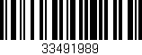 Código de barras (EAN, GTIN, SKU, ISBN): '33491989'