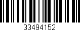 Código de barras (EAN, GTIN, SKU, ISBN): '33494152'