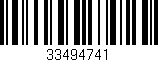 Código de barras (EAN, GTIN, SKU, ISBN): '33494741'