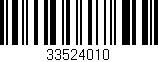 Código de barras (EAN, GTIN, SKU, ISBN): '33524010'