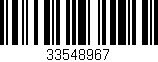 Código de barras (EAN, GTIN, SKU, ISBN): '33548967'