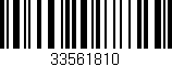 Código de barras (EAN, GTIN, SKU, ISBN): '33561810'