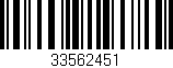 Código de barras (EAN, GTIN, SKU, ISBN): '33562451'