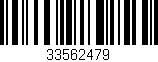 Código de barras (EAN, GTIN, SKU, ISBN): '33562479'