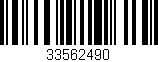Código de barras (EAN, GTIN, SKU, ISBN): '33562490'