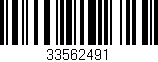 Código de barras (EAN, GTIN, SKU, ISBN): '33562491'