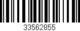 Código de barras (EAN, GTIN, SKU, ISBN): '33562855'