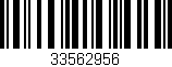 Código de barras (EAN, GTIN, SKU, ISBN): '33562956'