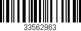 Código de barras (EAN, GTIN, SKU, ISBN): '33562963'